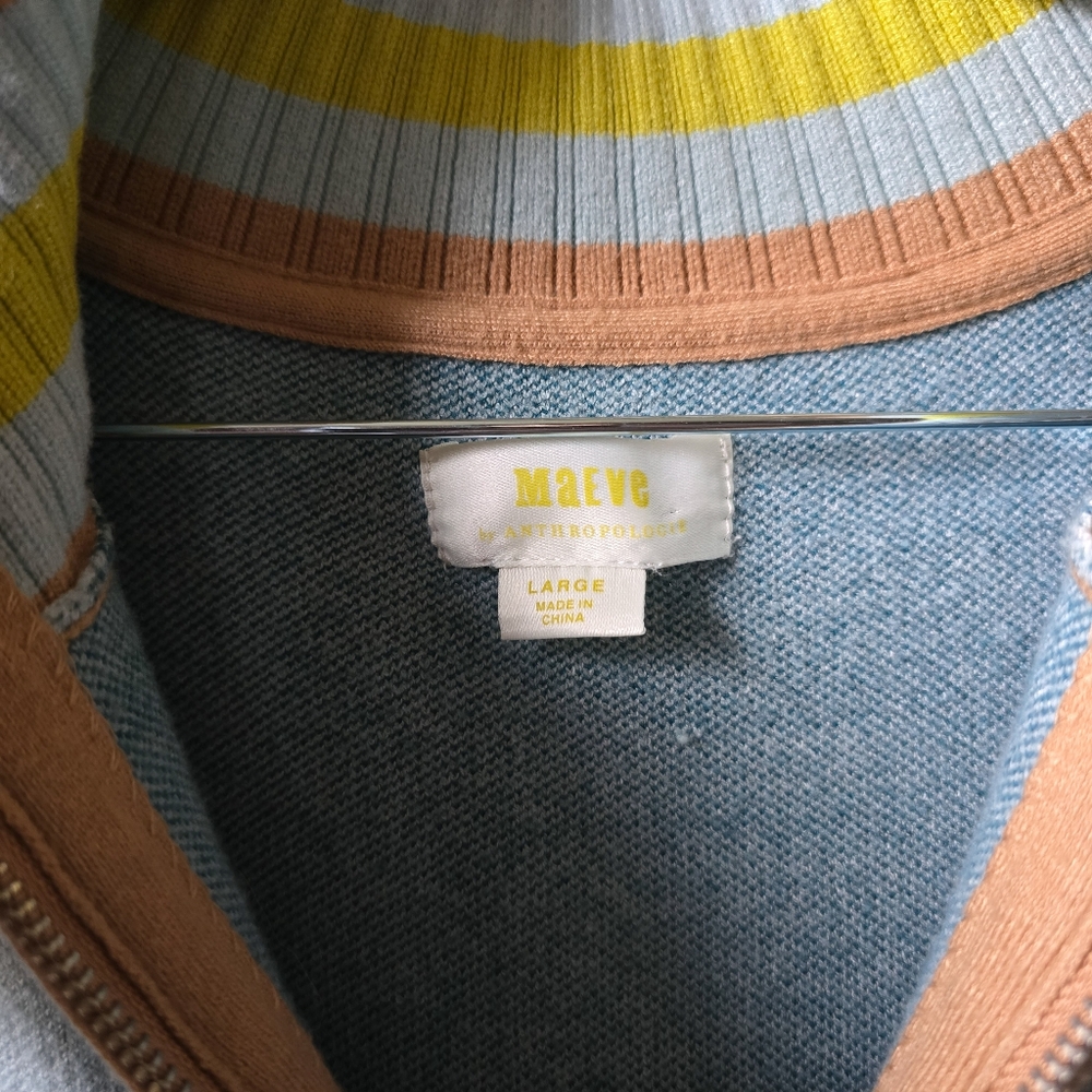 Maeve × Anthropologie Varsity Half-Zip Tunic Mini Dress Nwot - Picture 9 of 9